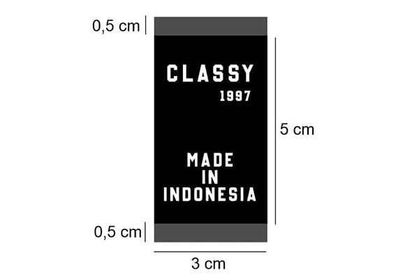 Desain Label Kaos Classy