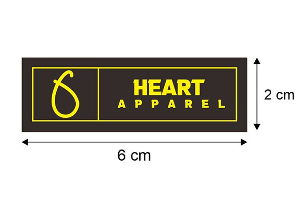 Desain Label Baju Heart