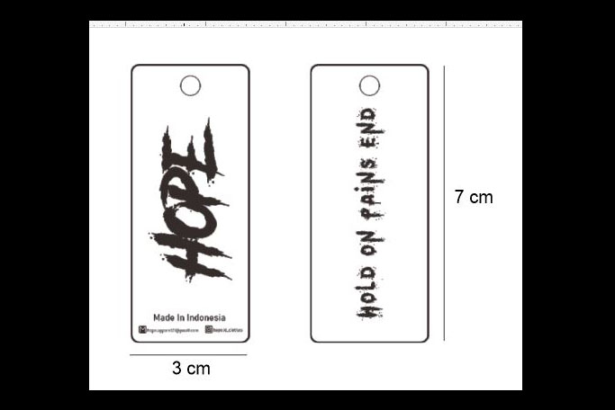 Desain Label Kaos Hope