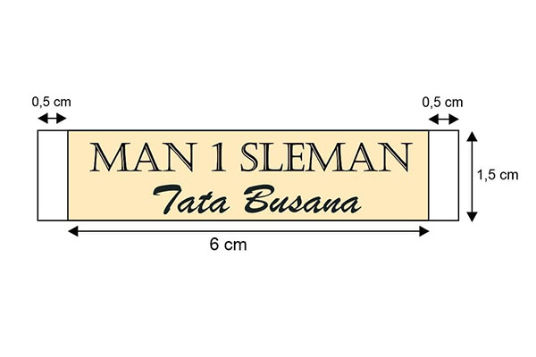Desain Label Baju Man 1 Sleman