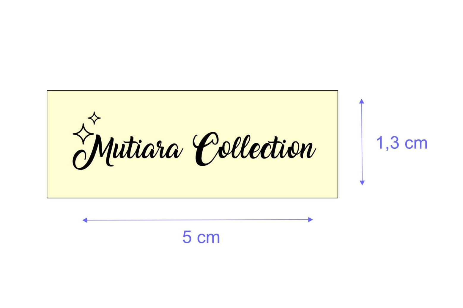 Desain label Pakaian Mutiara