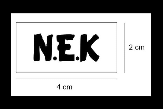 Desain Label Kaos Nek