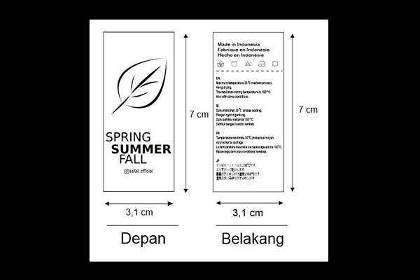 Desain Label Kaos Spring