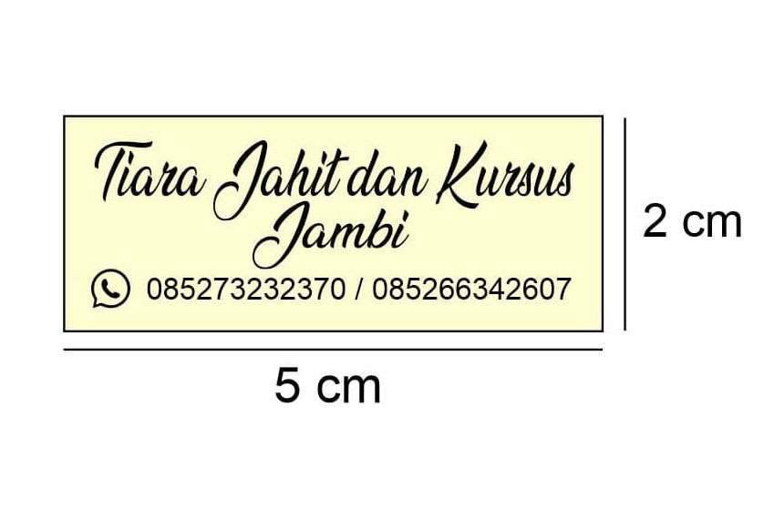 Desain Label Katun Tiara