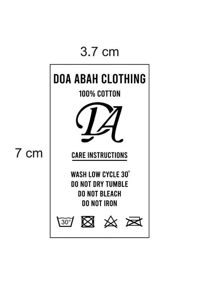 Sample / Preview Label Kaos Doa Abah