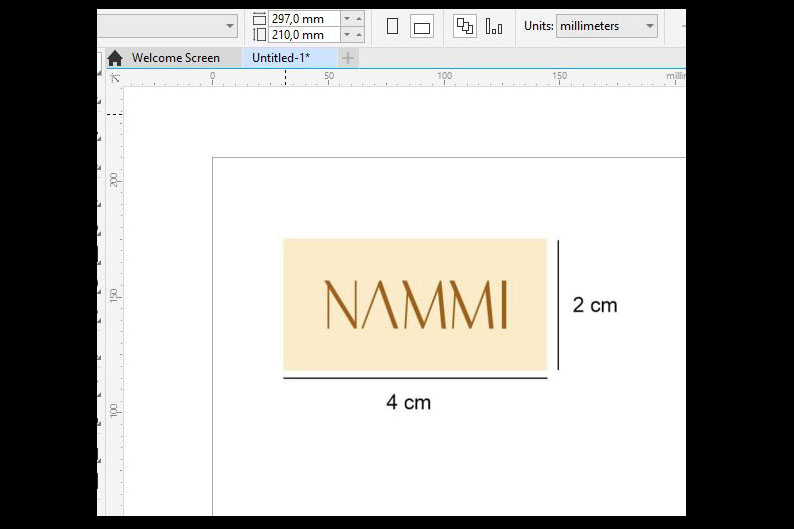 Sample / Preview Label Baju Nammi